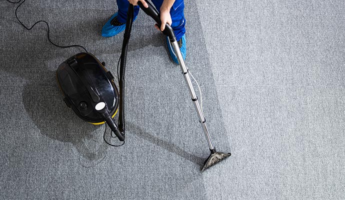 Carpet cleaning with equipment