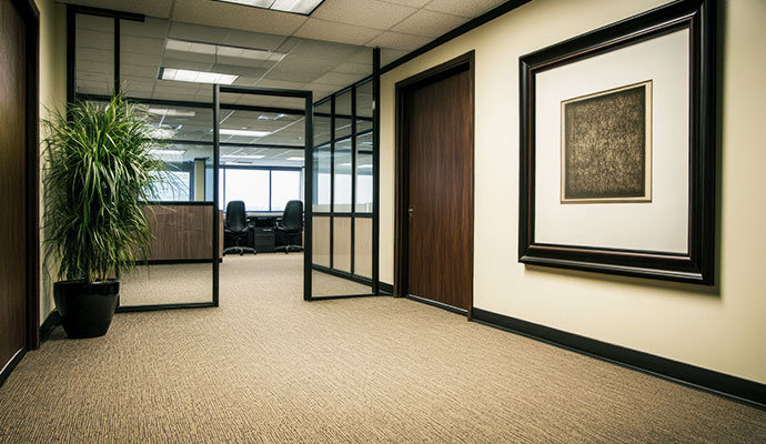 Clean carpet on high traffic area