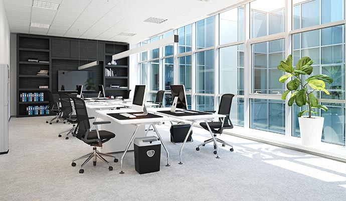 Clean modern office interior