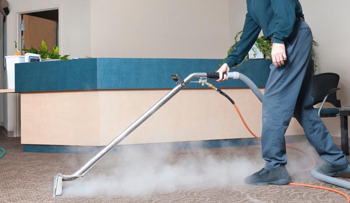 A Professional cleaning carpet with equipment
