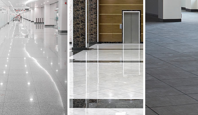 Collage of different types of tiles
