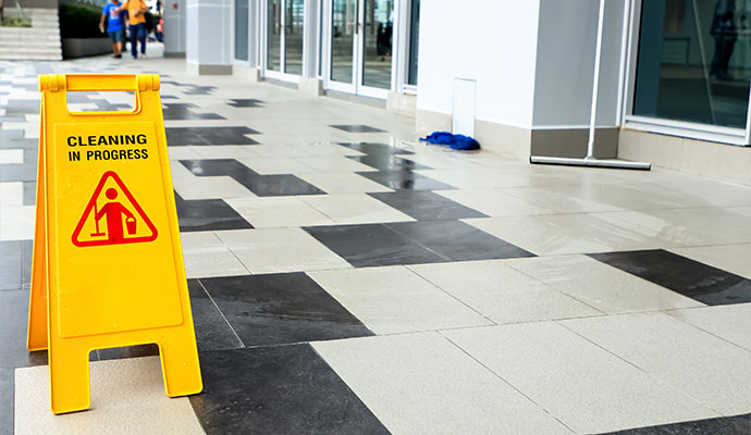 Tile cleaning in high traffic areas