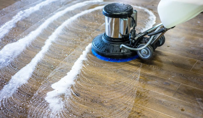 Wood floor cleaning