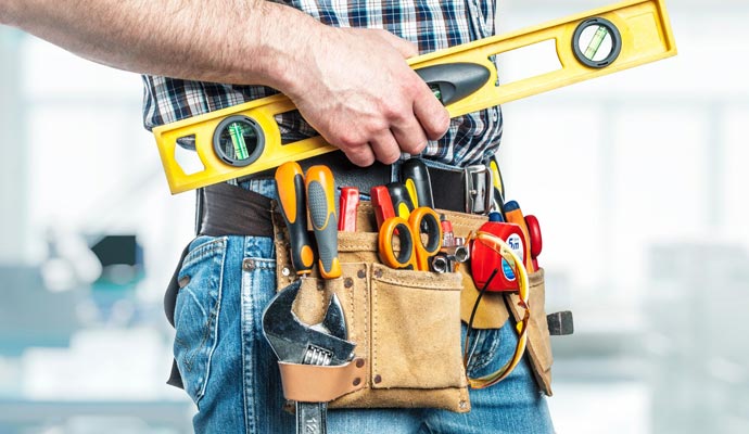 Handyman with his tools