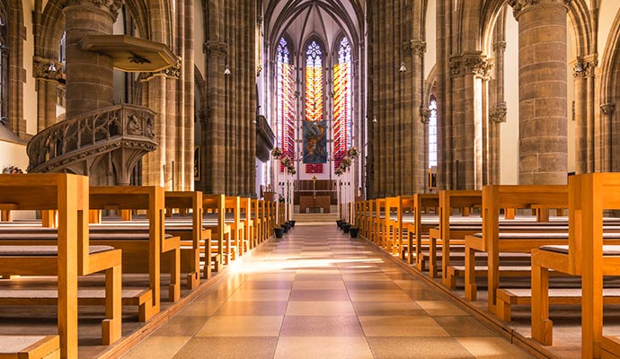 Clean church interior