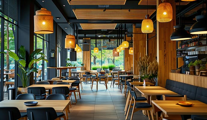 Clean restaurant interior