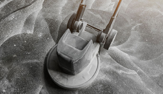 Concrete floor polishing service
