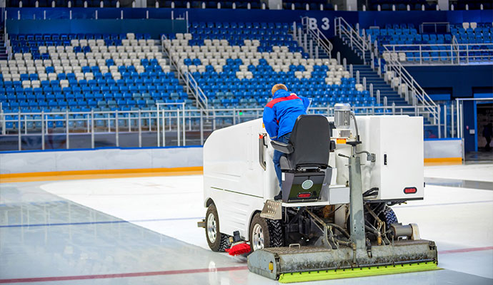 Professional event cleaning service on ball games stadium
