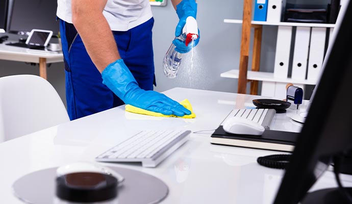 Office desk cleaning service