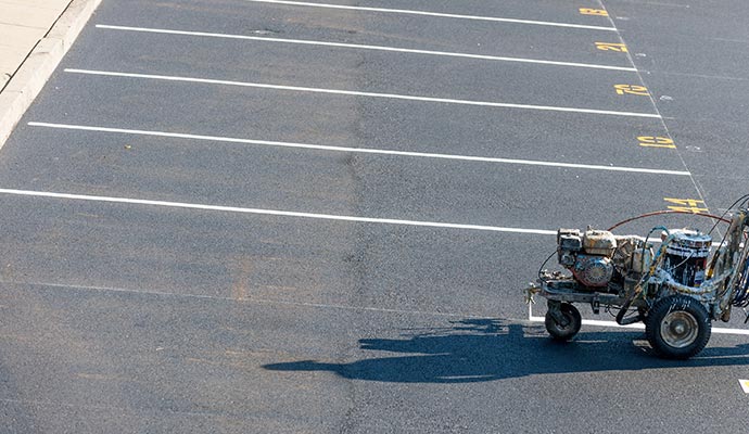 Parking lot striping service
