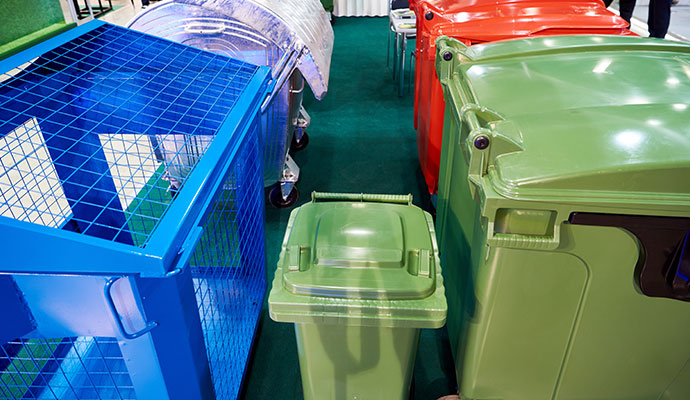 Plastic recycling containers